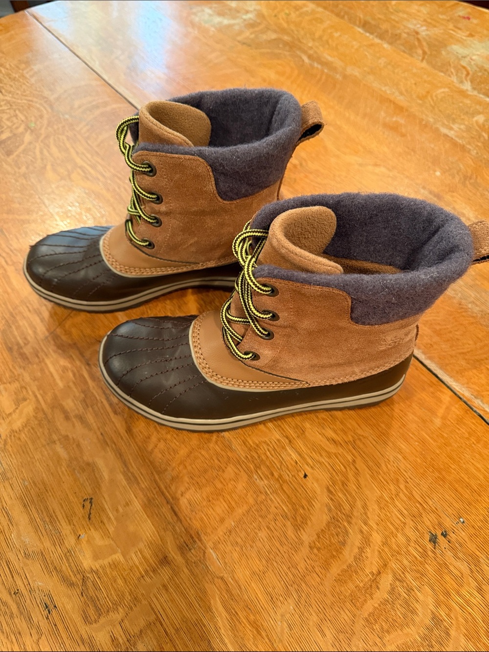 Sorel Slimpack II Lace Winter Boots Kids Brown & Tan